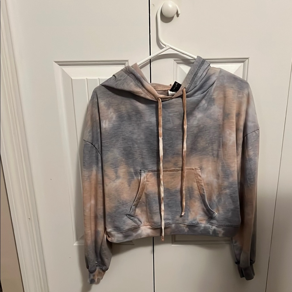 NWT Tie-Dye Cropped Hoodie